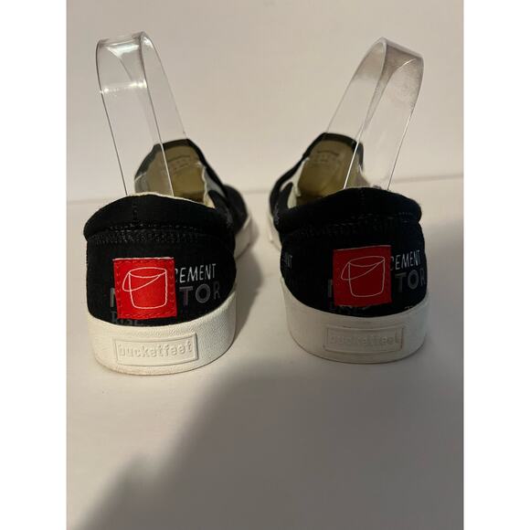 Bucketfeet Unisex Comfort Patterned Canvas Slip-On Sneakers Black Size W10/M8.5 - Picture 7 of 11